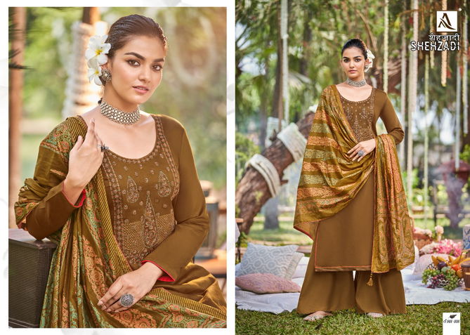 Alok Shehzadi Heavy Festive Wear Jam Cotton Embroidery Latest Designer Dress Material